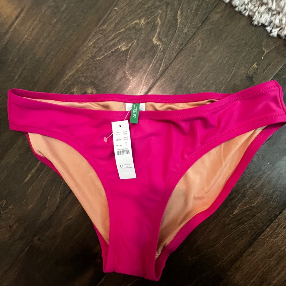 J Crew bikini bottoms. New. Size M. Pink.